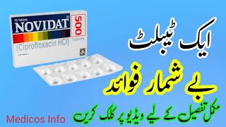 Novidat 500mg tabletciprofloxacin uses  Bacterial once  uses benefit side effects in urdu [upl. by Shara]