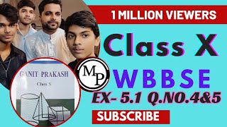 Class 10  WBBSE  EX 51 Q No 4amp5 Ratio amp Proportion kolkata madhyamik physicswallah viral [upl. by Eveneg12]