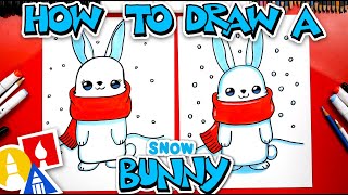 How To Draw A Snow Bunny [upl. by Leoni]