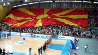 Himna na Makedonija  Sala Boris Trajkovski  Macedonia  Bosnia EuroBasket 2011 [upl. by Oinota]