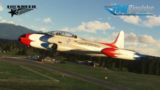 IniBuilds Lockheed T33 – First Aerobatic Display over New Zealand – Microsoft Flight Simulator [upl. by Ymar]