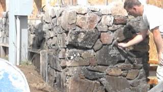 Slipform Stone Masonry sample clips from the DVD [upl. by Lanahtan]