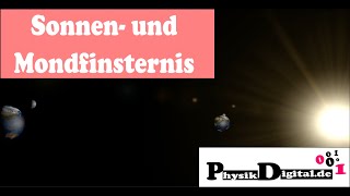 Wie entsteht eine Sonnen und eine Mondfinsternis Einfach und anschaulich erklärt [upl. by Tooley]