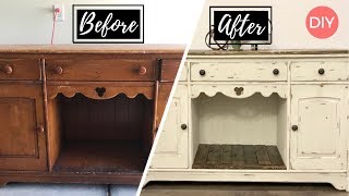 How to Repurpose Furniture  Chalk Painting Furniture  Farmhouse Style  Ashleigh Lauren [upl. by Dnalor]