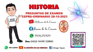 📢2º EXAMEN CEPRU ORDINARIO 2023  HISTORIA👨‍🏫 [upl. by Lodovico826]