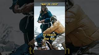 First time climbed on Mt Everest shortvideo shorts reels reelsvideo facts information climb [upl. by Araek]