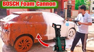 Bosch Pressure Washer Se Foaming Kaise Kare  How To Apply Foam On Car With Bosch Pressure Washer [upl. by Nerak]