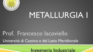 Metall I Lezione 1b [upl. by Lyj]