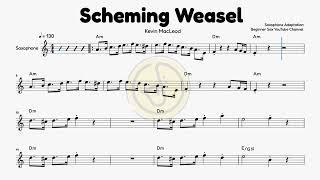 Scheming Weasel  TENOR Sax Sheet Music [upl. by Odrareve943]