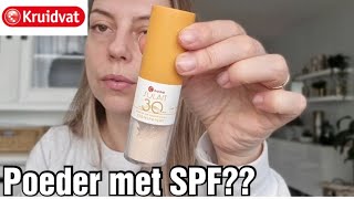 KRUIDVAT SOLAIT BRUSH ON SPF 30 FACE SUN POWDER MINERAL make up poeder beschermt tegen zon [upl. by Iolenta]