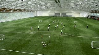 How to overrun the opposition  Soccer training drill  Nike Academy [upl. by Ollehcram]