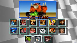 Crash Team Racing All Characters PS1 [upl. by Fowler460]