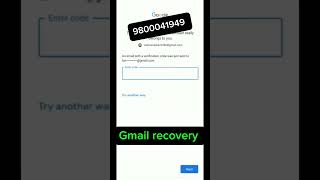 email recover without verification code Gmail Recovery 😱 [upl. by Pachton654]