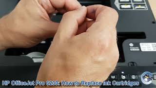 HP OfficeJet Pro 6230 How to ChangeReplace Ink Cartridges [upl. by Sherrer]