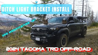 2024 Toyota Tacoma  DITCH LIGHT BRACKET MODIFICATION AUXBEAM pods amp more TRD OFFROAD [upl. by Chemarin853]