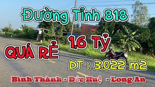 Tập 845  Bán đất rẻ Đường Tỉnh 818  DT 3022 m2 cho chuyển Đất ở mà chỉ 16 Tỷ [upl. by Crispas227]