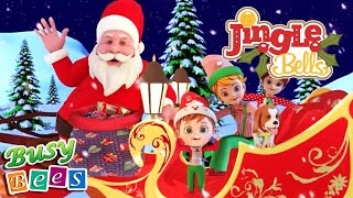 Jingle Bells with Lyrics l Christmas Songs l Merry Christmas Busy Bees Nursery Rhymes amp Kids Songs [upl. by Rolland123]