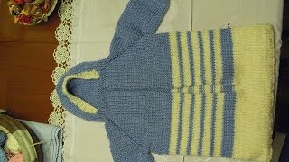 DIY Baby Schlafsack Strickenbaby sleeping bag knitTEIL 1Tutorial Handarbeit [upl. by Atig]