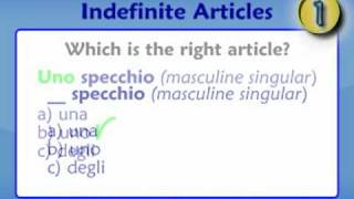 Italian articles  part 2 Indefinite Articles [upl. by Eiwoh]