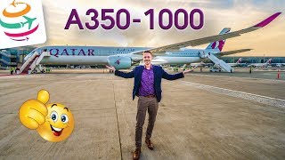 Erstflug A3501000 Qatar Airways mit der Qsuite  YourTravelTV [upl. by Swayne]