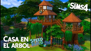 🌲 Casa en el árbol 🌳 en LOS SIMS 4 VIDA ECOLÓGICA 🏡  Speed Build  miriamslowly [upl. by Pember]