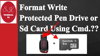 How To Format Write Protected Pen Drive or Sd Card Using Cmd [upl. by River]