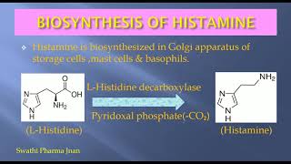 Medicinal chemistryHistamine and its receptorsBiosynthesis of histamineLecture 16 part1 [upl. by Yrolam802]