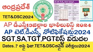 AP TET NOTIFICATION 2024  AP DSC NOTIFICATION 2024  AP TET SYLLABUS 2024 IN TELUGU  AP DSC 2024 [upl. by Yrahk657]