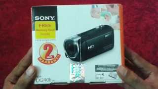 Sony HDR CX240 E camcorder Unboxing [upl. by Akinahc]