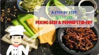 Easy and Yummy PEKING BEEF AND PEPPER STIR FRY [upl. by Mairem]