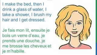 Dialogue 26 English French Anglais Français  Daily routine  La routine quotidienne  Le quotidien [upl. by Novick]