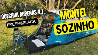 MONTANDO SOZINHO  BARRACA QUECHUA ARPENAZ 41 FRESH amp BLACK [upl. by Neelyam]