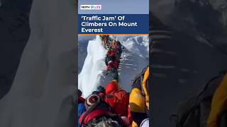 Traffic Jam At Mount Everest With Long Queues Of Climbers viral shorts [upl. by Notgnilliw]