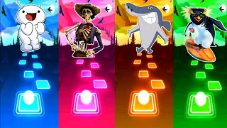 Oddballs vs Coco vs Zig and Sharko vs Surfs Up  Tiles Hop EDM Rush [upl. by Rolfston]