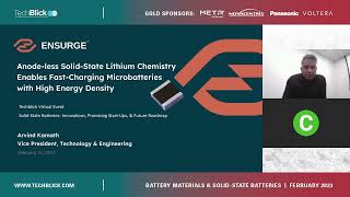 Ensurge Micropower  Anodeless SolidState Lithium Chemistry Enables FastCharging Microbatteries [upl. by Halyhs587]