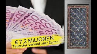 Der teuerste Teppich der Welt Perser Teppich Orientteppich Kerman € 72 Millionen VERKAUFT [upl. by Enitsenrae]