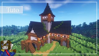 Minecraft  Comment construire une Grande Maison de Maître Médiévale Réaliste  Tutoriel Facile [upl. by Nolyak]