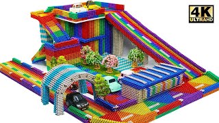 DIY  How To Build Amazing Car Parking From Magnetic Balls Satisfying  Magnet World Series [upl. by Nylorak]