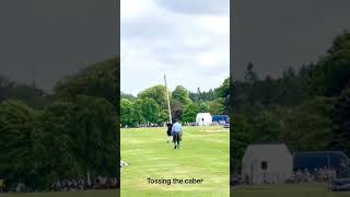 Tossing the caber by BN caber tossingthecaber scottishhighlands fypシ゚viral fy shortsviral [upl. by Richards]