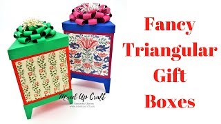 Fancy Triangular Gift Boxes  Triangle Gift Boxes [upl. by Eiramnwad]