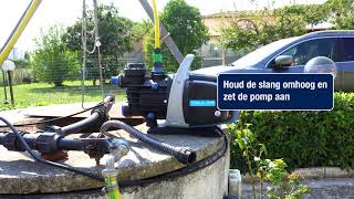 Test voor aanzuigprobleem waterpomp [upl. by Cutty]