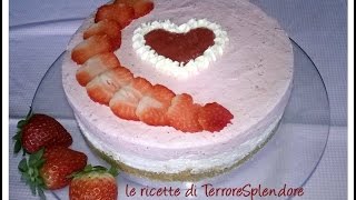 Torta fredda cioccolato bianco e fragole [upl. by Nauqel]