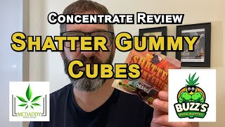 Edible Review  Higher Fire Orange Shatter Gummy Cubes  Buzzs Bulk Buffet [upl. by Assin50]