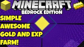 Minecraft Efficient Hybrid GOLDEXP FARM Tutorial Bedrock Edition Better Together PC PE MCPE Xbox [upl. by Enedan]