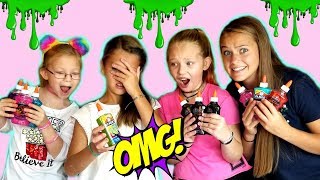 3 Colors of GLUE SLIME Challenge ft Marissa and Brookie [upl. by Claudelle166]