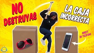 NO DESTRUYAS LA CAJA INCORRECTA CHALLENGE 📦 Reto caja equivocada Momentos Divertidos 😂 [upl. by Dmitri]