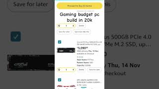 Gaming budget pc build in 20k 2024 computer budgetpc gamingcomputer bgmi gaming [upl. by Fallon]