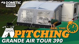 Dometic Grande Air Tour 390 Awning Pitching amp Packing Real Time Video [upl. by Dovev]