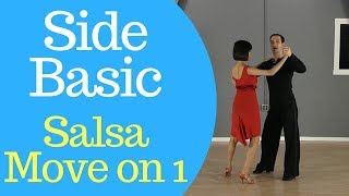 Salsa side basic step  Salsa moves for beginners [upl. by Ilyssa]