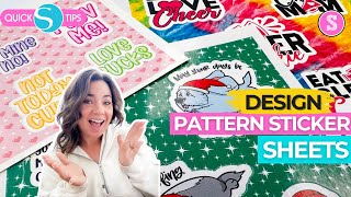 Designing Patterned Sticker Sheets is EASY [upl. by Einnos]